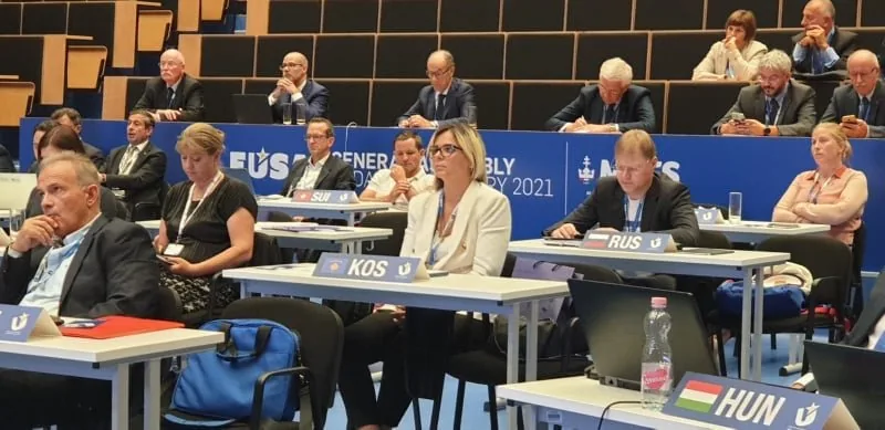 Presidentja e FSUNK-së, Diellza Shaqiri-Kelmendi mori pjesë në Asamblenë e Përgjithshme të Asociacionit Evropian të Sportit Universitar (EUSA)